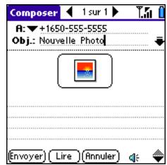 PALM TREO 600 - Création et envoi d'un message multimédia - 1