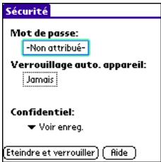 PALM TREO 600 - Verrouillage du mot de passe système - 1