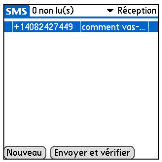 PALM TUNGSTEN T5 - Réception et affichage d'un message texte - 2