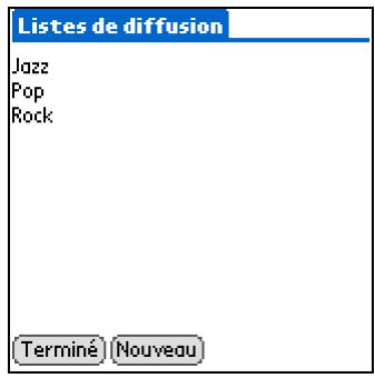 PALM TUNGSTEN T5 - Modification d'une liste de diffusion - 1