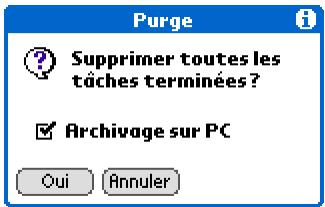 PALM TUNGSTEN T5 - Suppression de toutes vos tâches terminées - 1