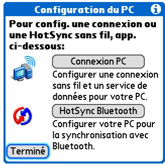 PALM TUNGSTEN T5 - Configuration d'une connexion à votre ordinateur de bureau windows - 3