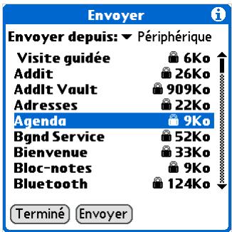 PALM TUNGSTEN T5 - Transmission d'une application - 1