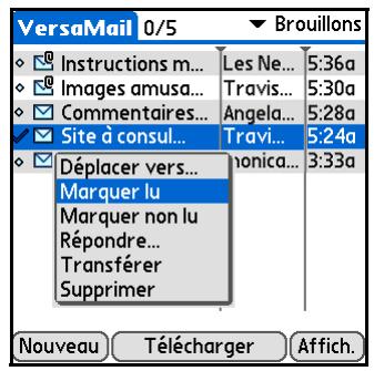 PALM TUNGSTEN T5 - Marquage des messages comme lus ou non lus - 1