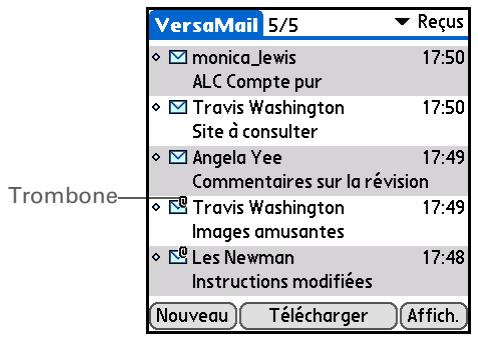 PALM TUNGSTEN T5 - Utilisation d'une pièce jointe téléchargée - 2