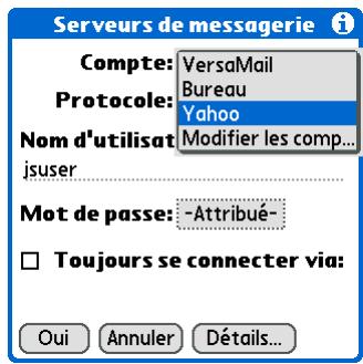 PALM TUNGSTEN T5 - Ajout d'esmtp à un compte - 2