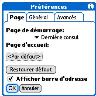 PALM TUNGSTEN T5 - Modification de votre page d'accueil - 1