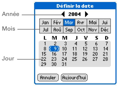 PALM TUNGSTEN T5 - Réglage de la date et de l'heure de la ville principale - 1