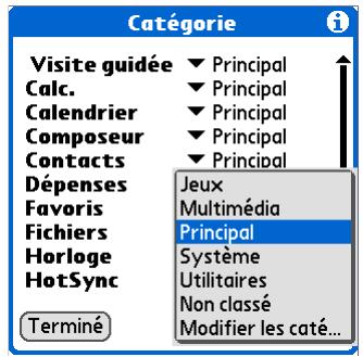 PALM TUNGSTEN T5 - Intégration d'une application à une catégorie - 1