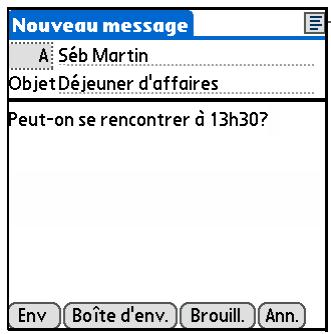 PALM TUNGSTEN T5 - Modification de l'en-tête des e-mails - 3