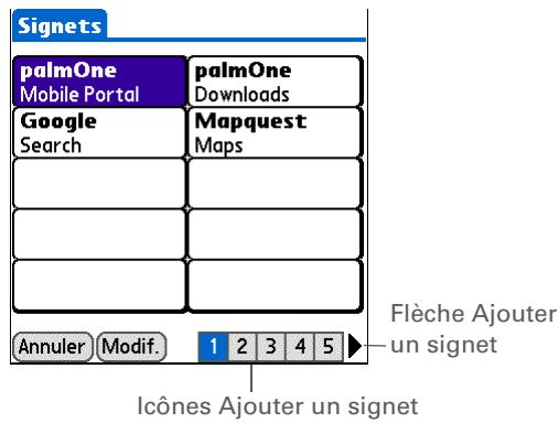PALM TUNGSTEN T5 - Affichage d'une page enregistrée ou d'un signet - 3