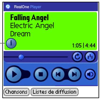 PALM TUNGSTEN T5 - Affichage des informations d'une chanson - 2