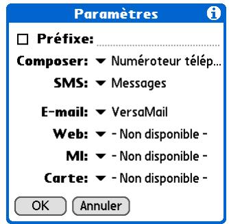 PALM TUNGSTEN T5 - Personnalisation des paramètres de connexion rapide - 1