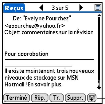 PALM TUNGSTEN T5 - Lecture des e-mails - 2