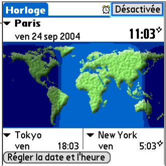 PALM TUNGSTEN T5 - Définition de la ville principale - 2