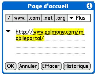 PALM TUNGSTEN T5 - Modification de votre page d'accueil - 3