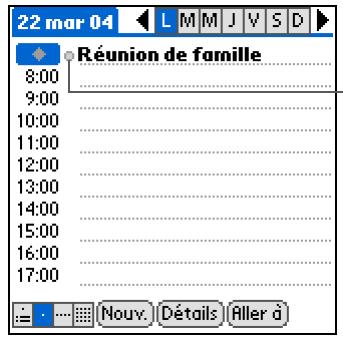 PALM TUNGSTEN T5 - Attribution d'un code couleur à un événement - 1