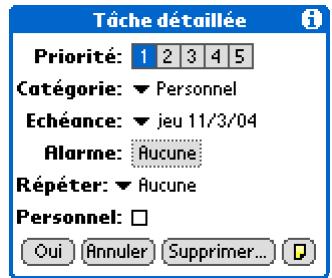 PALM TUNGSTEN T5 - Définition d'une alarme - 1