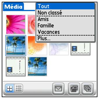 PALM TUNGSTEN T5 - Affichage d'une photo ou d'une vidéo dans la vue miniature - 2