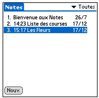 PALM TUNGSTEN T5 - Définition d'une alarme - 2