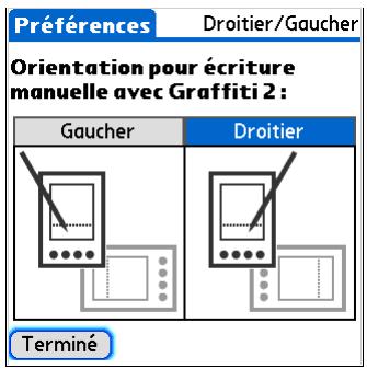 PALM TUNGSTEN T5 - Modification de l'orientation droitier/gaucher de l'écran - 2