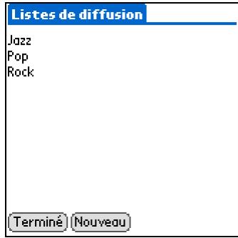 PALM TUNGSTEN T5 - Suppression d'une liste de diffusion - 1