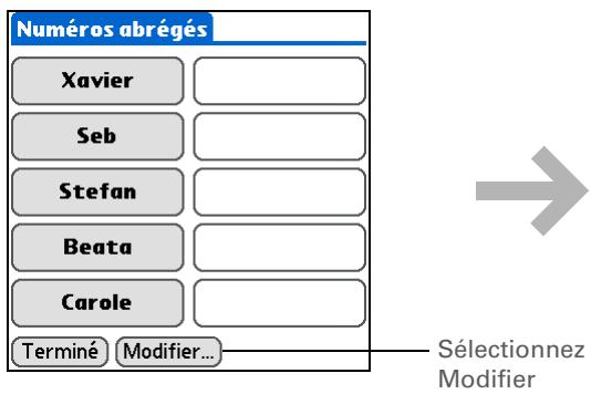PALM TUNGSTEN T5 - Modification d'un numéro abrégé - 2
