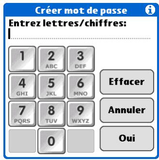 PALM TUNGSTEN T5 - Création d'un mot de passe - 3