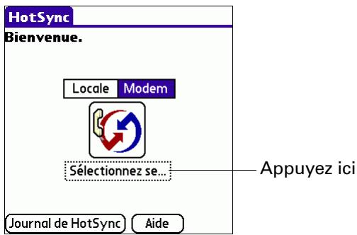 PALM TUNGSTENT E - Pour préparer votre ordinateur de poche à une opération hotsync par réseau : - 2