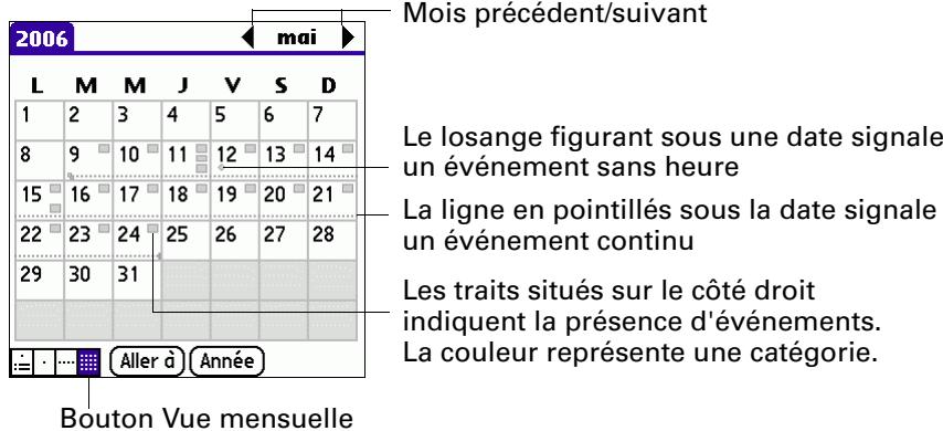 PALM TUNGSTENT E - Utilisation de la vue mensuelle - 1
