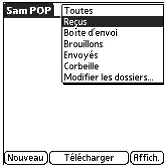 PALM TUNGSTENT E - Pour déplacer un message : - 1