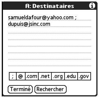 PALM TUNGSTENT E - Pour entrer l'adresse : - 4