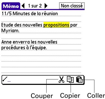 PALM TUNGSTENT E - Commandes de menus graffiti 2 - 3