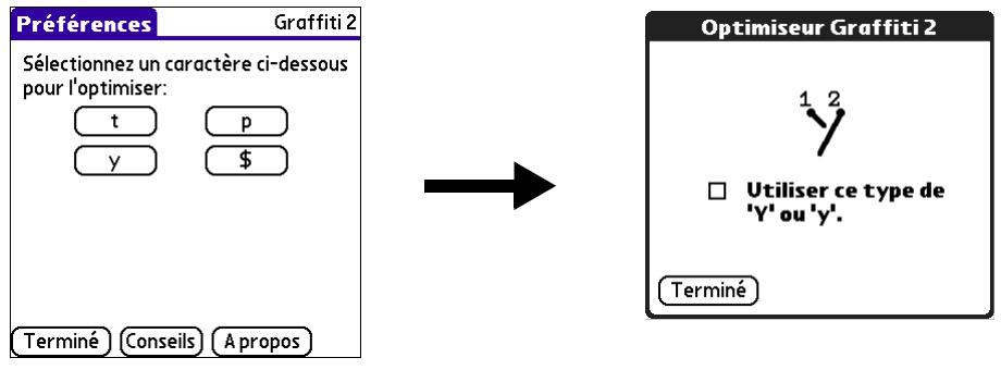 PALM TUNGSTENT E - Pour sélectionner des traces de remplacement : - 1