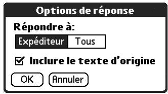 PALM TUNGSTENT E - Réponse à un message - 2
