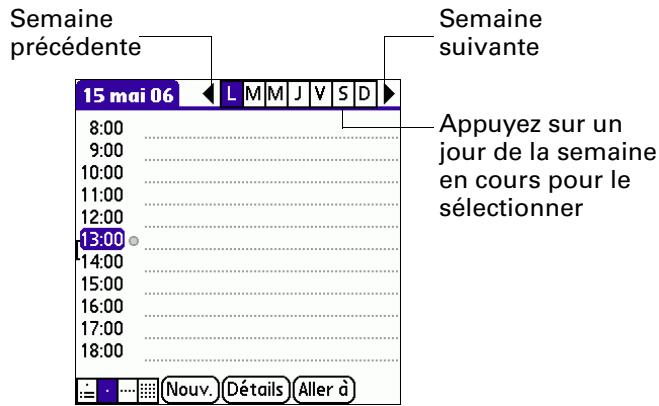 PALM TUNGSTENT E - Pour planifier un événement pour un autre jour : - 1
