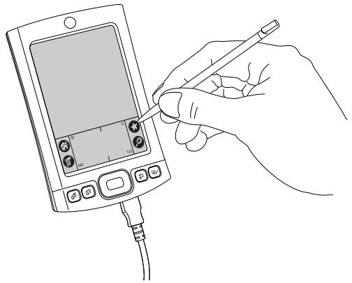 PALM TUNGSTENT E - Pour effectuer une opération hotsync : - 1