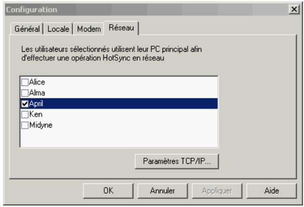 PALM TUNGSTENT E - Pour préparer votre ordinateur windows à une opération hotsync par réseau : - 2