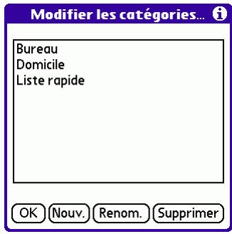 PALM TUNGSTENT E - Pour définir une nouvelle catégorie : - 2
