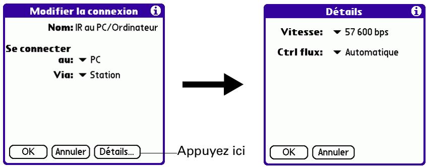 PALM TUNGSTENT E - Pour modifier la connexion IR au pc/ordinateur : - 2