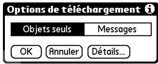 PALM TUNGSTENT E - Sélection d'un autre service pour un compte de messagerie donné - 2