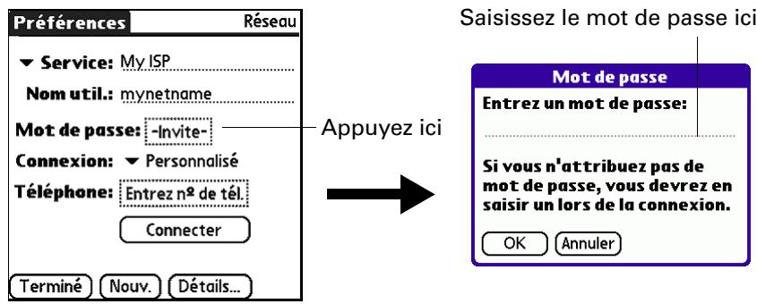 PALM TUNGSTENT E - Pour saisir un mot de passe : - 1