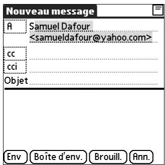 PALM TUNGSTENT E - Pour entrer l'adresse : - 2