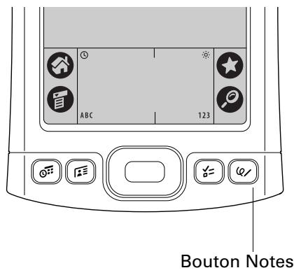 PALM TUNGSTENT E - Pour ouvrir l'application notes : - 1