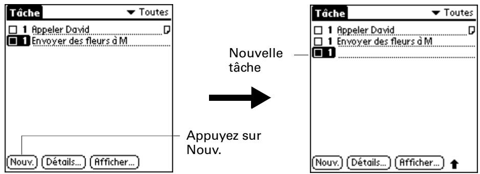 PALM ZIRE 71 - Pour créer une tâche : - 1