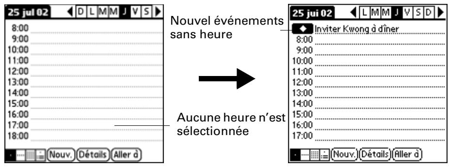 PALM ZIRE 71 - Pour planifier un événement sans heures : - 2