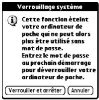 PALM ZIRE 71 - Pour verrouiller et éteindre manuellement votre ordinateur de poche : - 2