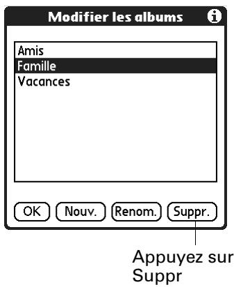 PALM ZIRE 71 - Pour supprimer un album : - 1