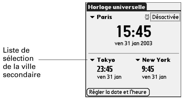PALM ZIRE 71 - Pour choisir les villes secondaires: - 1