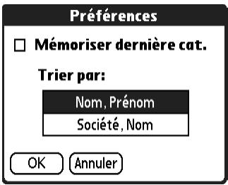 PALM ZIRE 71 - Pour trier les enregistrements des applications adresses, notes et bloc-notes : - 1